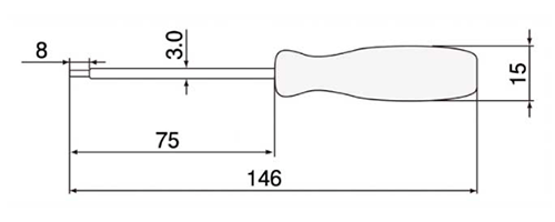 エンジニア 特殊ネジ用ドライバー(ヘクスローブネジ)(DT-6～DT-10)の寸法図