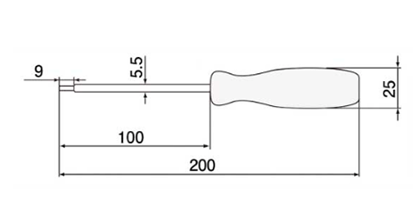 エンジニア 特殊ネジ用ドライバー(ヘクスローブネジ)(DT-15)の寸法図
