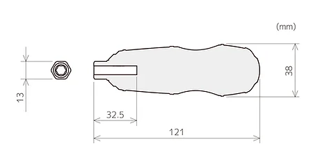 エンジニア ネジザウルスGTドライヴ(強力グリップ)(DZ-)の寸法図