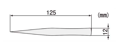 エンジニア ステンレスピンセット (標準タイプAA型) PT-01の寸法図