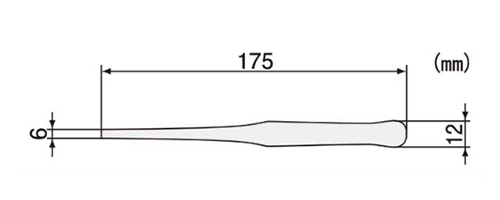 エンジニア ステンレスピンセット(逆作用タイプ) PT-14の寸法図