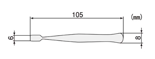 エンジニア ステンレスピンセット(平型タイプ) PT-15の寸法図