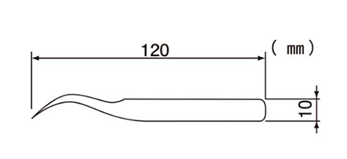 エンジニア チタンピンセット(曲がりタイプ) PTN-03の寸法図