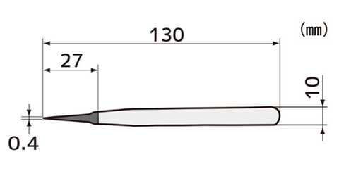 エンジニア ESDピンセット(先細タイプ) PTZ-45の寸法図