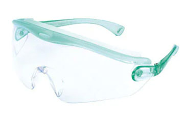ヤマモト 一眼形保護めがね SN-730 (フレームカラー：クリスタルグリーン)の商品写真