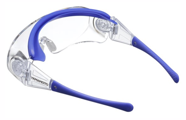 ヤマモト 一眼形オーバーグラスタイプ保護めがね SN-760 (フレームカラー：ブルー)の寸法表
