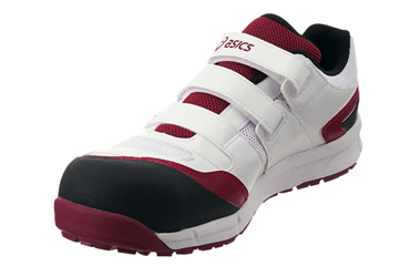 アシックス安全靴 FCP102 (A種)普通作業用マジック(0126：ホワイト/バーガンディ)の商品写真