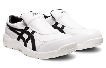 アシックス安全靴 ウィンジョブCP211 (100ホワイト x ブラック)(スリッポンタイプ)の商品写真