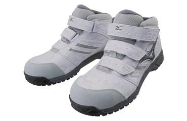 ミズノ 安全靴 C1GA180205 (ミッドカット) ライトグレー×ダークグレー×グレー(迷彩柄)の商品写真