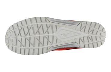 ミズノ 安全靴 F1GA180354 オレンジ x シルバー x ネイビーの寸法表