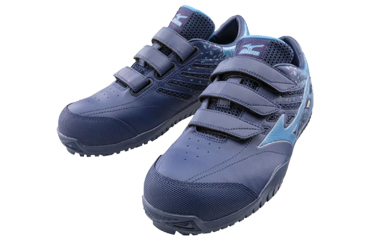 ミズノ 安全靴 F1GA190114 ネイビー x ブルー (マジックタイプ)の商品写真