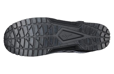 ミズノ 安全靴 C1GA180209 ダークグレー x ブラックの寸法表