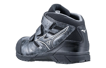 ミズノ 安全靴 C1GA180209 ダークグレー x ブラックの寸法図