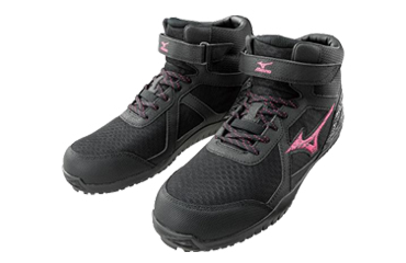 ミズノ 安全靴 F1GA190509 ブラック x ピンク x ブラックの商品写真
