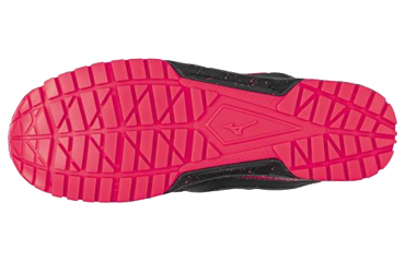 ミズノ 安全靴 F1GA190360 ブラック×ピンクの寸法表