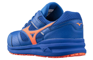 ミズノ 安全靴 F1GA210027 (ブルー x オレンジ)(ひもタイプ)の寸法図