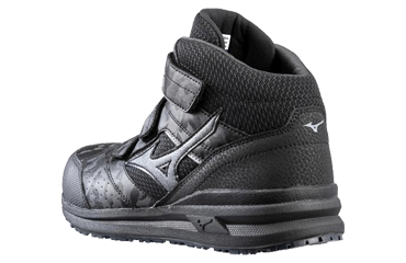 ミズノ 安全靴 F1GA220009(オールマイティ軽量ミッドカット)(ブラックダークシルバー)の寸法図