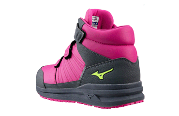 ミズノ 安全靴 F1GA220550 (ハイカット ALMIGHTY SSll 21H)(ピンク×ネオングリーン×ダークグレー)の寸法図