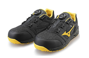 ミズノ 安全靴 F1GA220290 (LSll 52L) オールマイティBOA(ブラック/イエロー)の商品写真