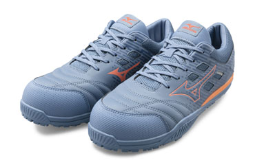 ミズノ 安全靴 F1GA2300-27 オールマイティTDII11L 紐(ワーキング)(27：ブルーグレーxコーラル)(ひもタイプ)の商品写真