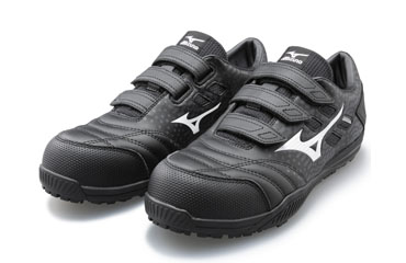 ミズノ 安全靴 F1GA2301-09 (オールマイティTDII22L ベルト/ワーキング/ユニセックス)(09：ブラックxホワイト)(マジックタイプ)の商品写真