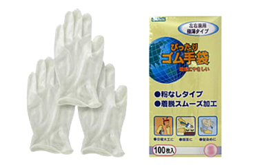 オカモト ぴったりゴム手袋 (天然ゴム/粉無しタイプ) NO.310 (100枚入り)