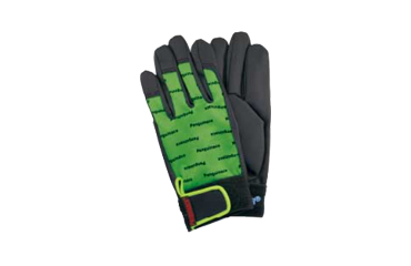 ペンギンエース ノンスリップエレカー 作業手袋 (甲/メリヤス) 黒/緑の商品写真