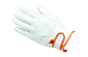 オタフク 高級牛革手袋 424 (マジックタイプ/強化当革付) 白の商品写真