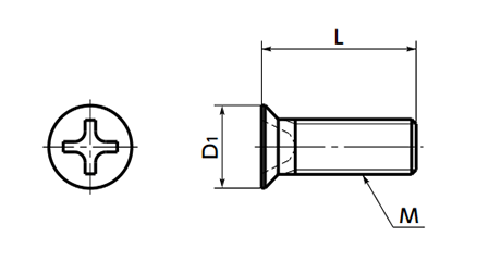 レニー(高強度ナイロン)(+)皿頭 小ねじ (精密機器用微細ねじ)(アイボリー)(SPA-MF)(10本入)(NBK製)の寸法図