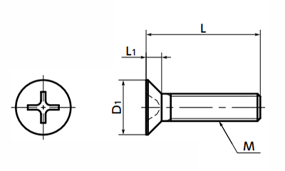 ピーク(樹脂製)(+)皿頭 小ねじ (SPE-F-VA)(うす茶)(ばら単位VA)の寸法図