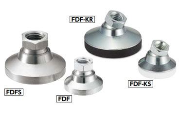 鉄 レベリングアジャスタ 傾斜タイプ (TPEキャップ付)(FDF-KR)(メスねじ)NBKの商品写真