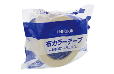 ホリコー 布カラーテープ 白色 (梱包用) NT-007の商品写真