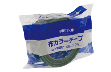 ホリコー 布カラーテープ 緑色 (梱包用) NT-007の商品写真