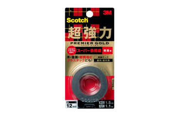 3M スコッチ 超強力両面テープ プレミアゴールド スーパー多用途 粗面用 (KPR/灰色)の商品写真