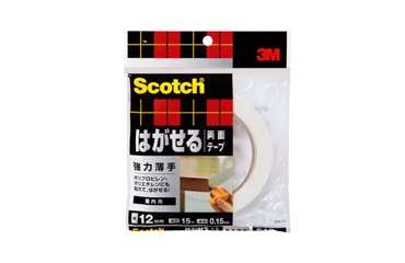 3M スコッチ はがせる両面テープ 強力薄手 (SRE/白色)の商品写真